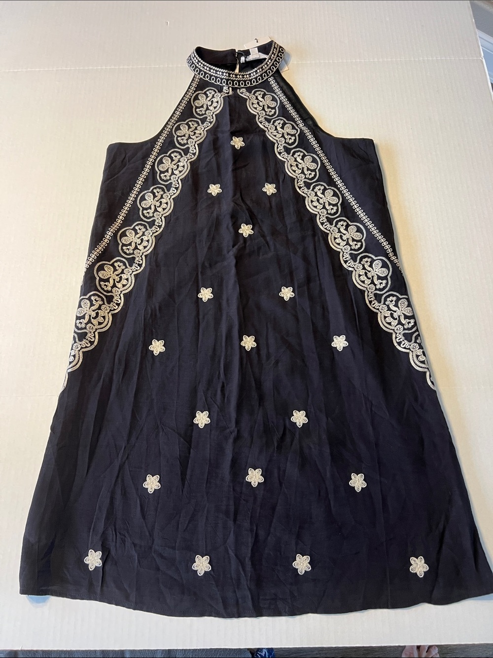 THML Vittoria Embroidered Dress Black Size S